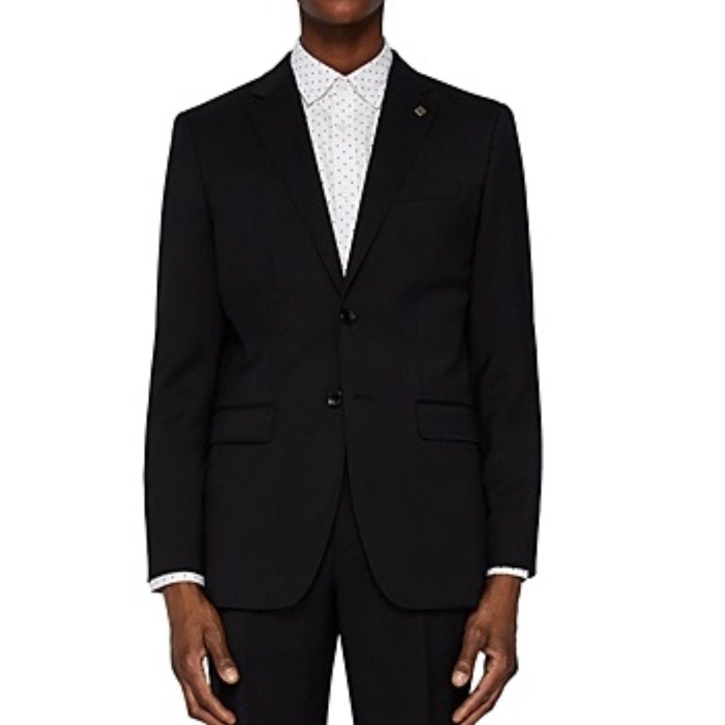 Nwt Ted Baker Men's Palacej Debonair Plain Twill Jacket Black 42r $649 Bb464